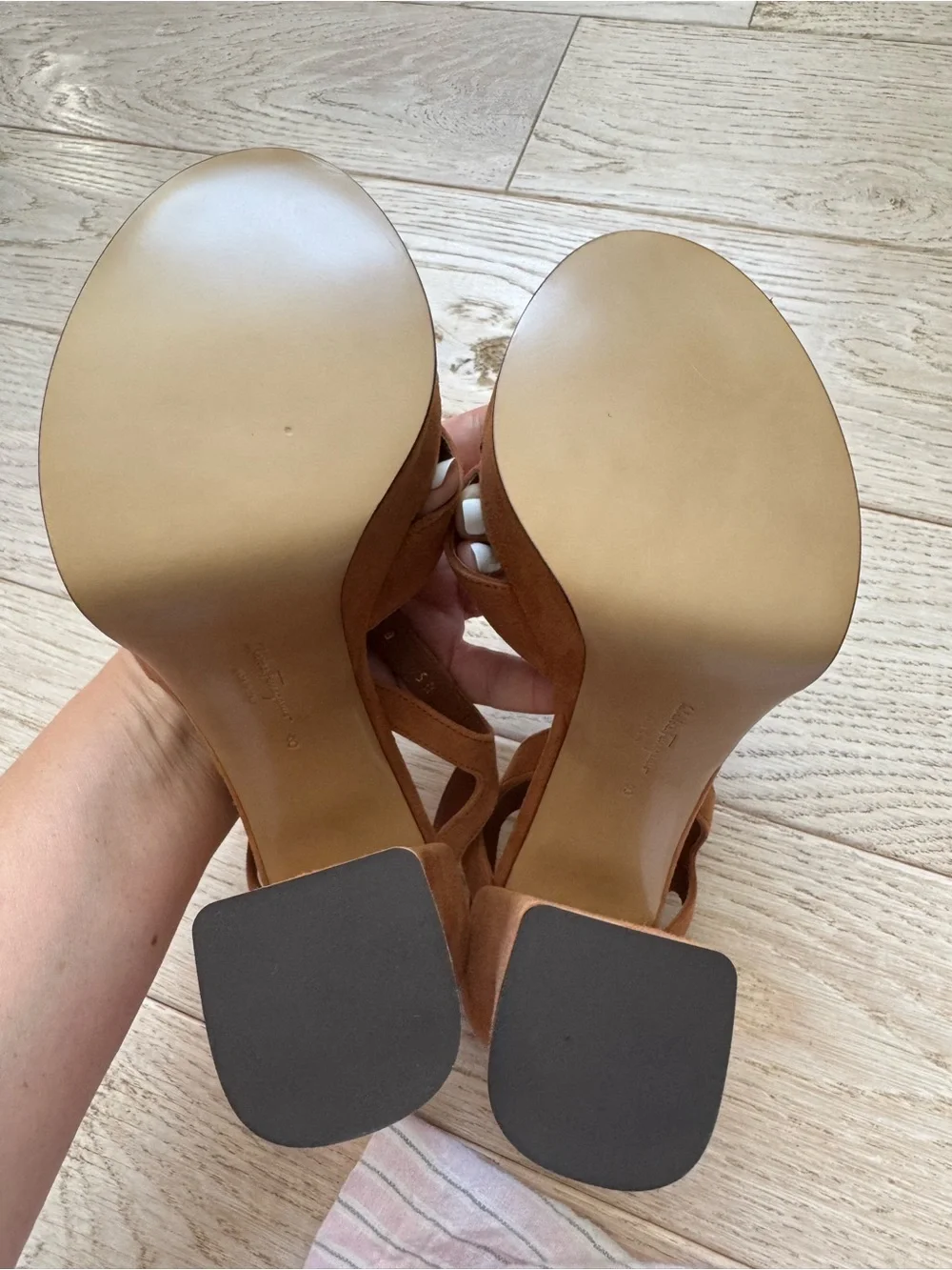 Salvatore Ferragamo lambskin sandals brand new